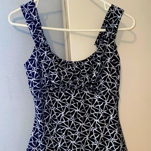 Black and white dress tank